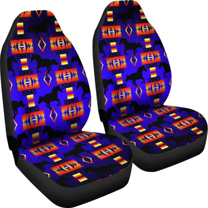 Blue Tribe Horses Car Seat Covers 103131 - YourCarButBetter