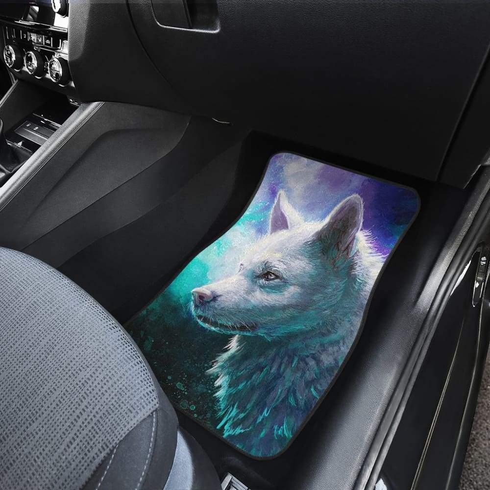 Blue White Wolf Car Floor Mats for Lovers 212602