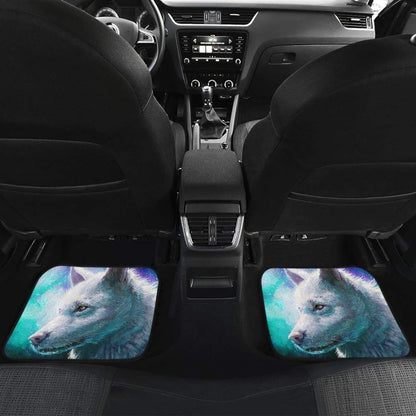 Blue White Wolf Car Floor Mats for Lovers 212602