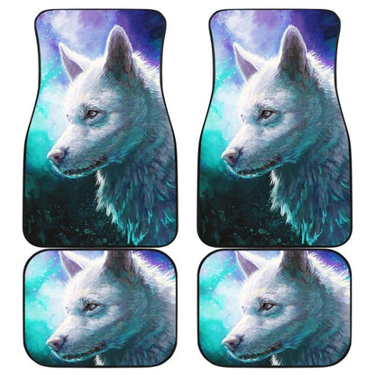 Blue White Wolf Car Floor Mats for Lovers 212602