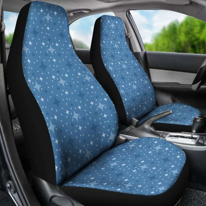 Blue With Retro Stars Pattern Car Seat Covers 194013 - YourCarButBetter