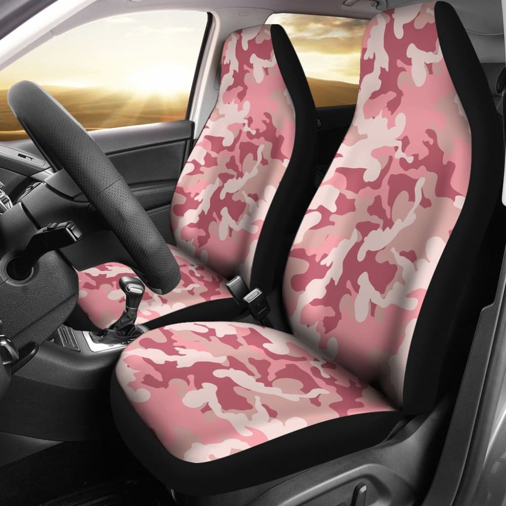 Blush Pink And Rose Camouflage Car Seat Covers Set Camo Seat Protectors 174510 - YourCarButBetter