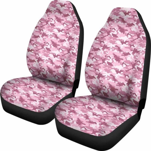 Blush Rose Pink And Mauve Camouflage Car Seat Covers 112608