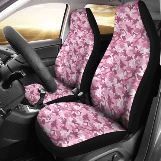 Blush Rose Pink And Mauve Camouflage Car Seat Covers 112608