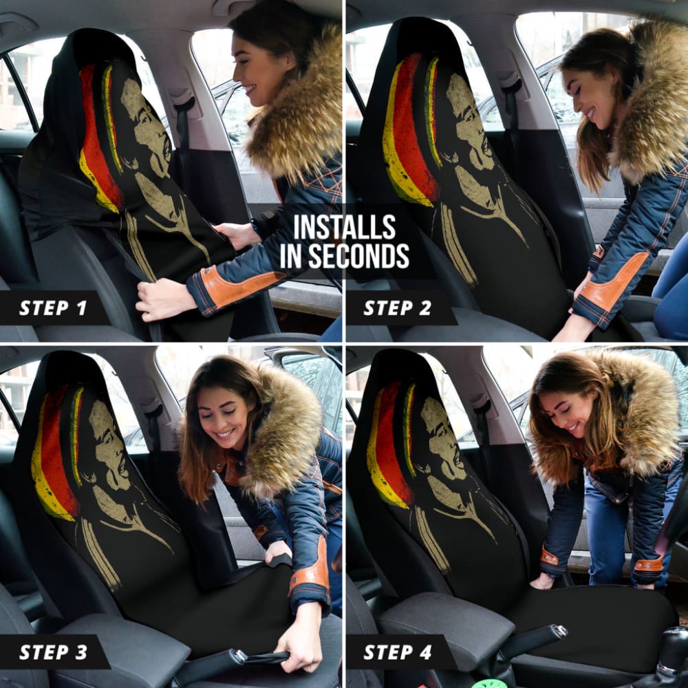 Bob Marley One Love Jamaica Reggae Car Seat Covers Custom 1 211901 - YourCarButBetter