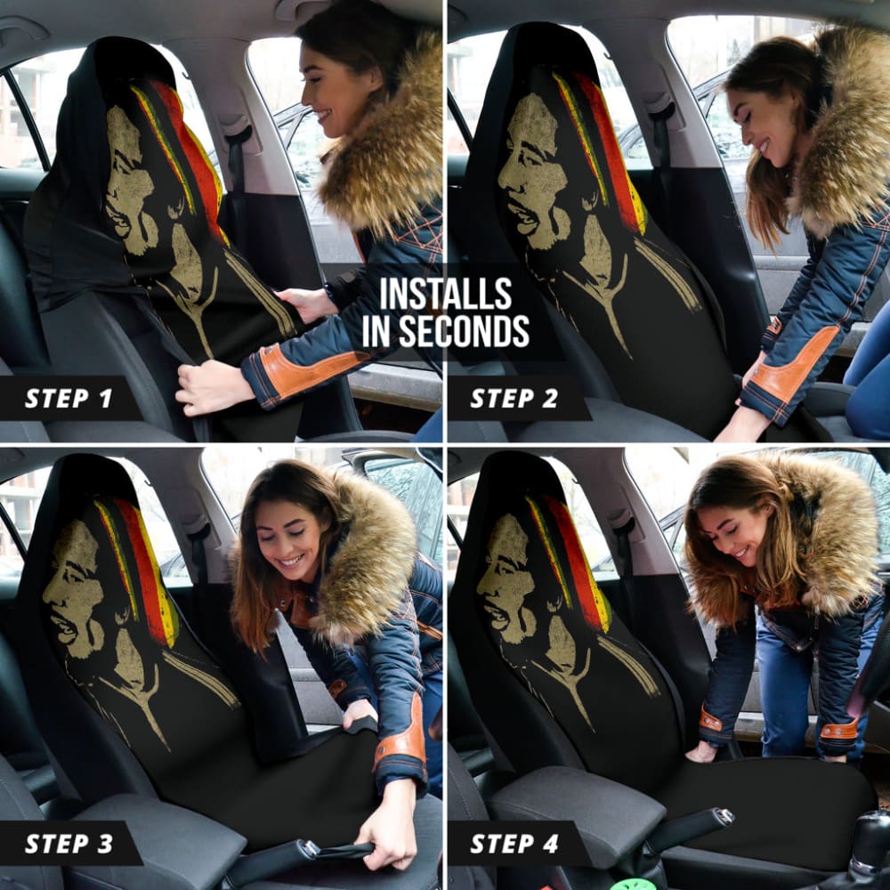 Bob Marley One Love Jamaica Reggae Car Seat Covers Custom 2 211901 - YourCarButBetter