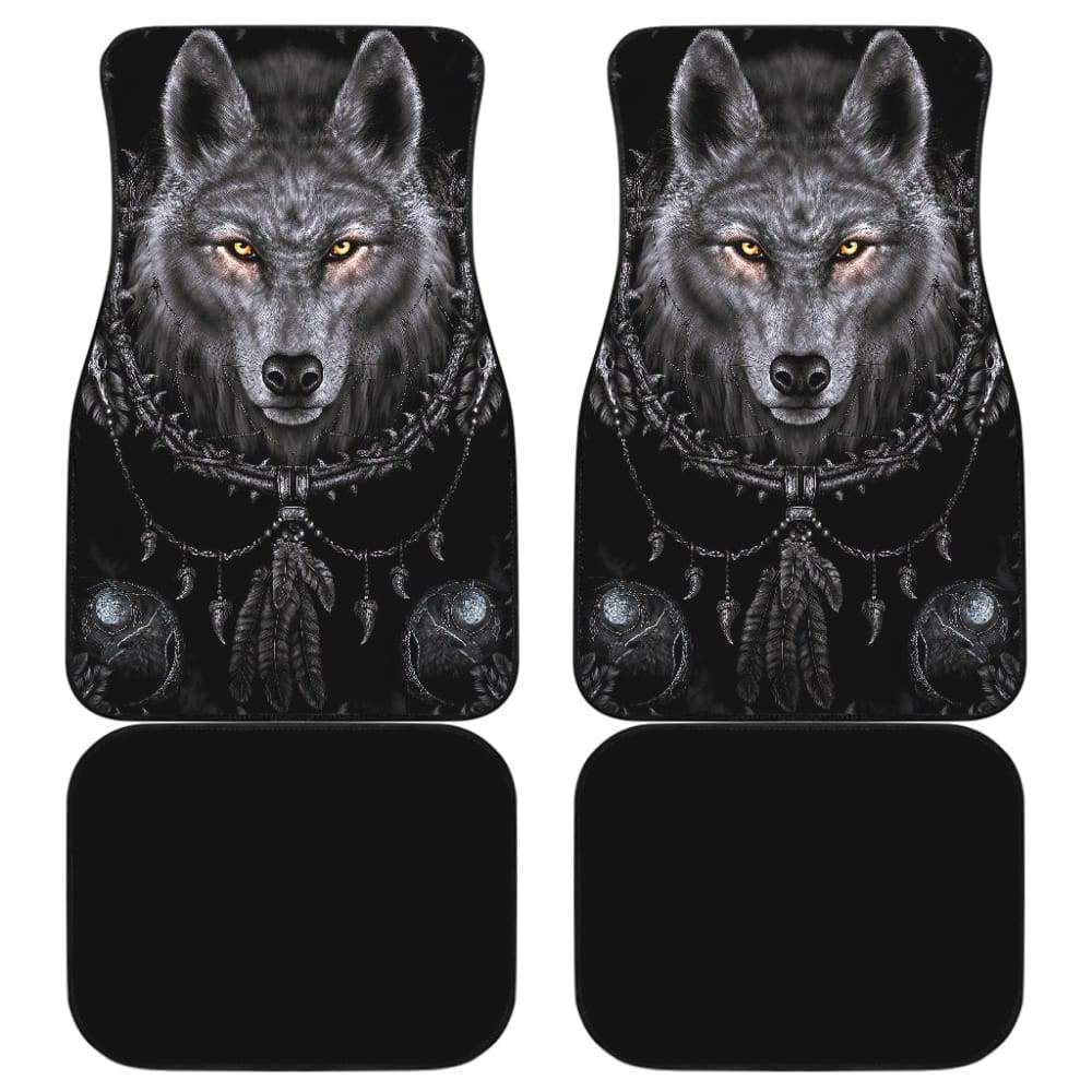 Bohemian Wolf Print Car Floor Mats 212002
