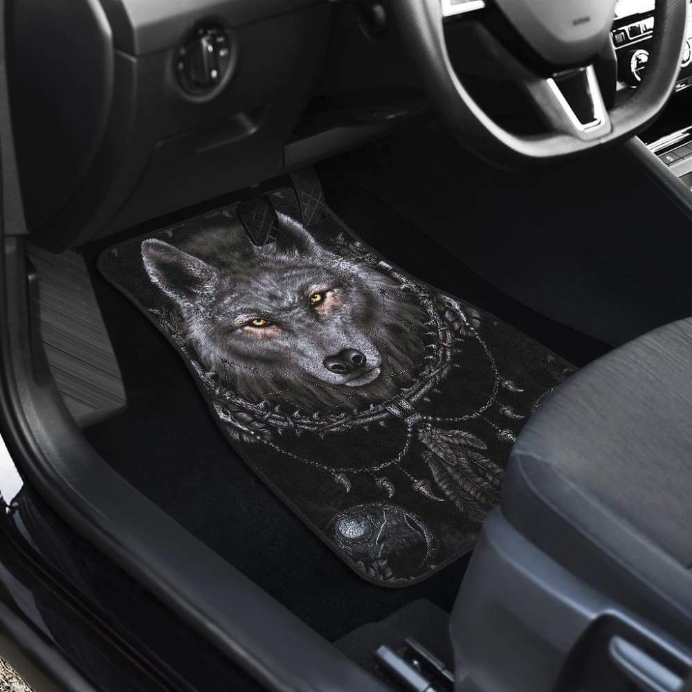 Bohemian Wolf Print Car Floor Mats 212002