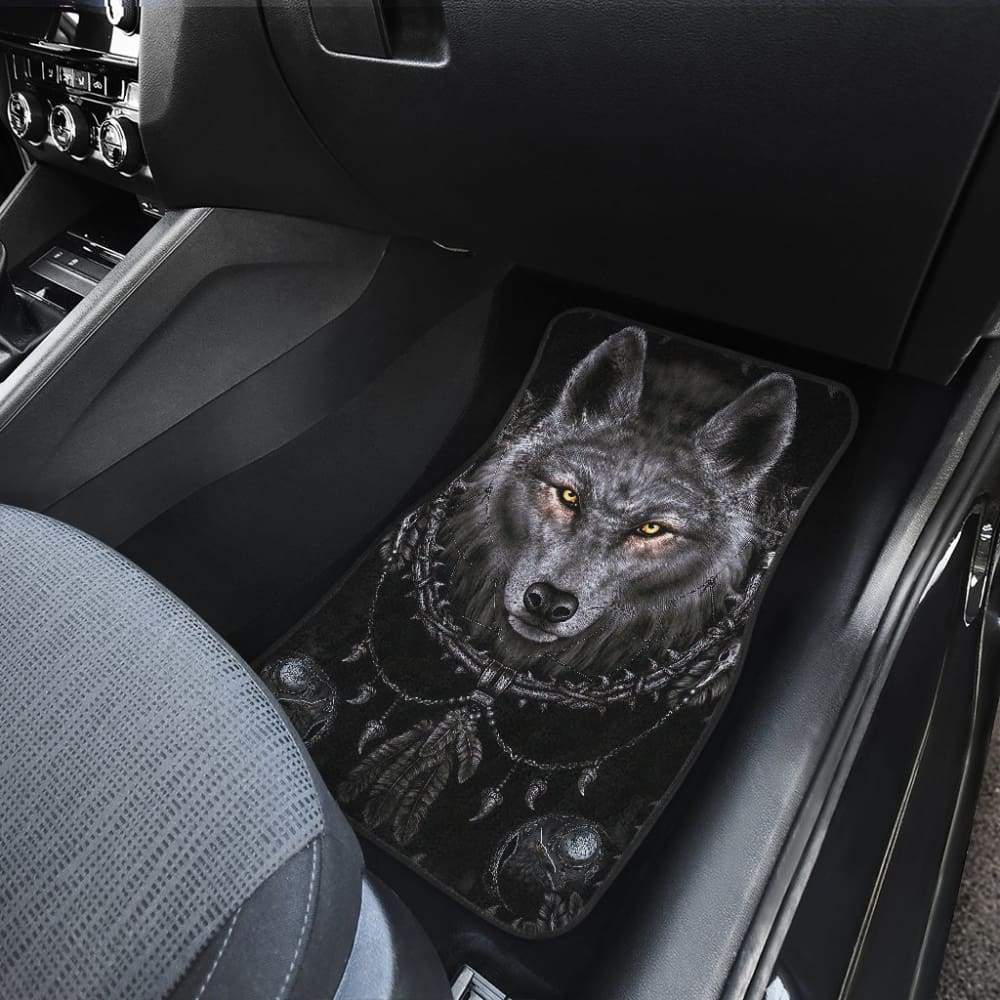 Bohemian Wolf Print Car Floor Mats 212002