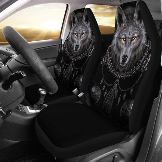 Bohemian Wolf Print Car Seat Covers 212002