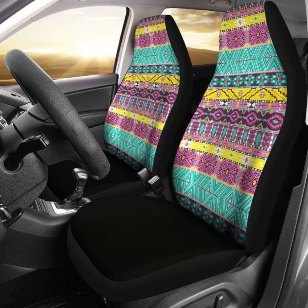 Boho Aztec Art Custom Car Seat Covers 110424 - YourCarButBetter