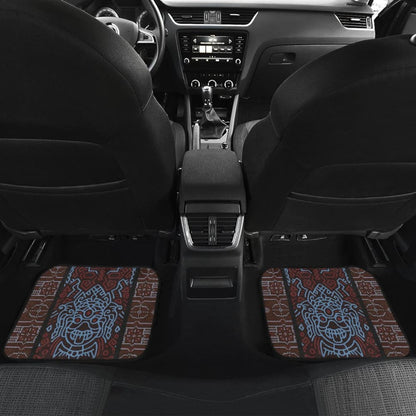 Boho Aztec Elephant Brown Blue Car Mat Set 174510 - YourCarButBetter