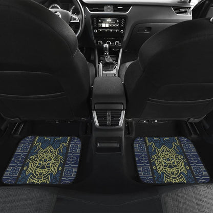 Boho Aztec Elephant Mustard Yellow Blue Car Mat Set 174510 - YourCarButBetter