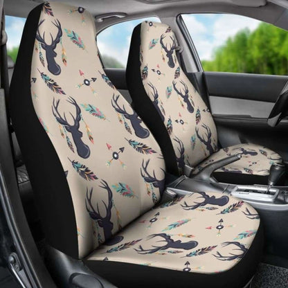 Boho Deer Feathers And Arrows Car Seat Covers Tan 161012