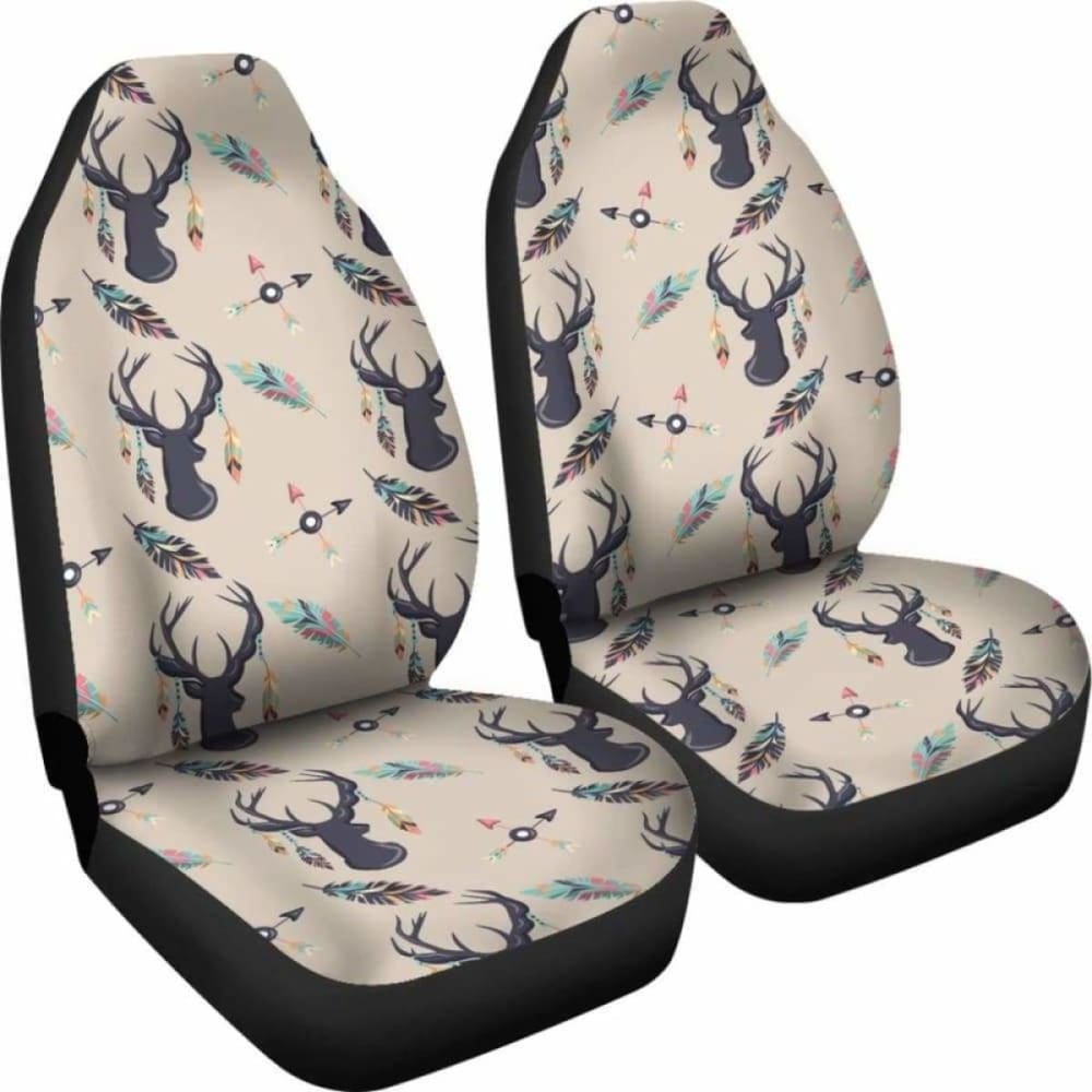 Boho Deer Feathers And Arrows Car Seat Covers Tan 161012