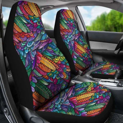 Boho Feathers Car Seat Covers 105905 - YourCarButBetter