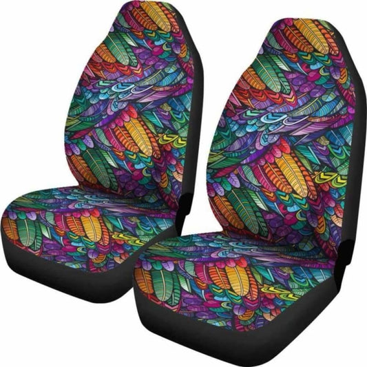 Boho Feathers Car Seat Covers 105905 - YourCarButBetter