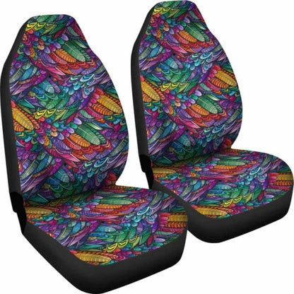 Boho Feathers Pattern Car Seat Covers 105905 - YourCarButBetter