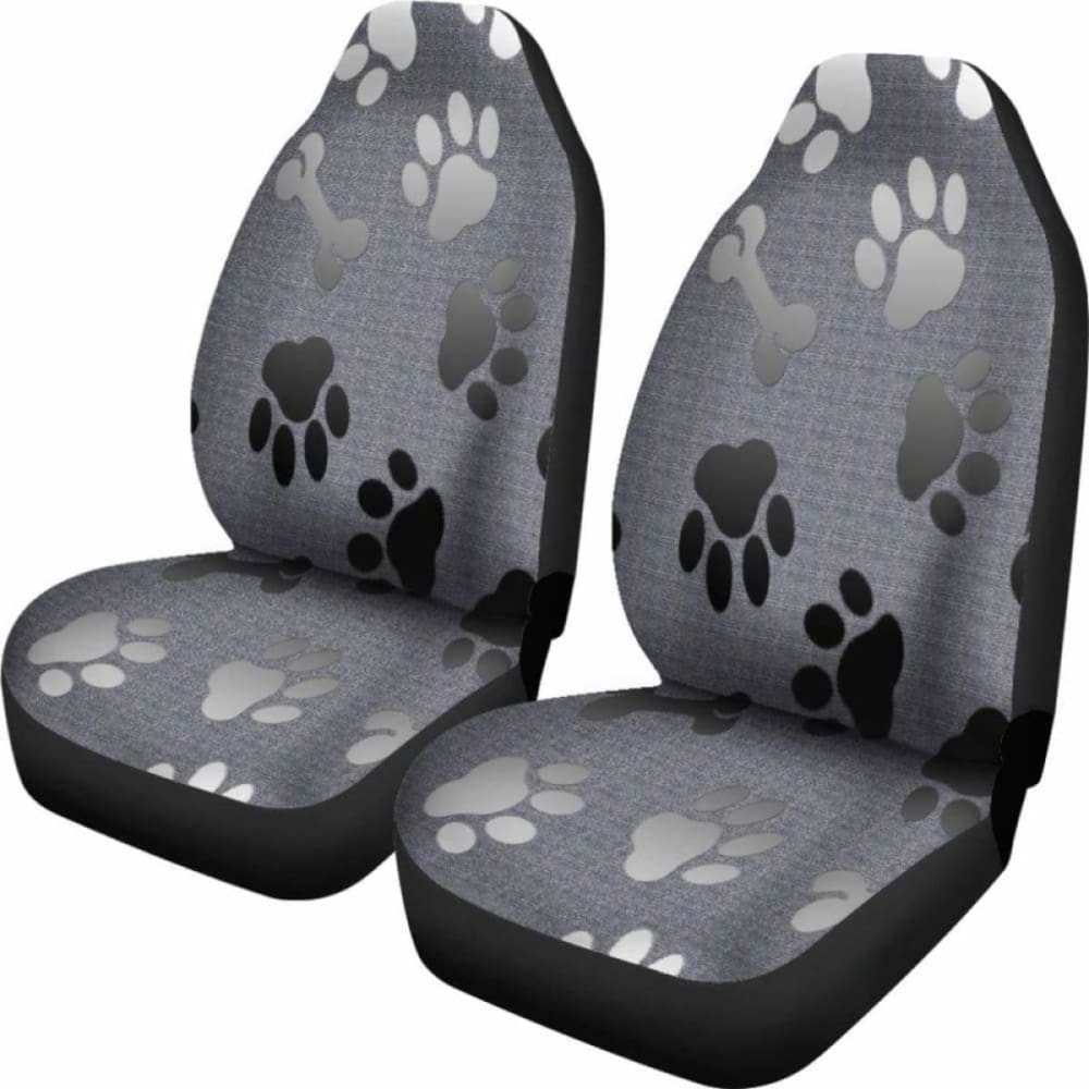 Bones And Paw Prints Wolf Car Seat Cover 200904