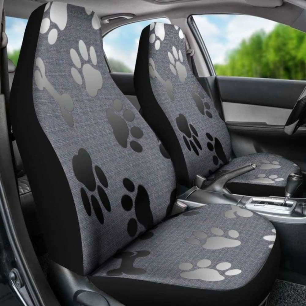 Bones And Paw Prints Wolf Car Seat Cover 200904