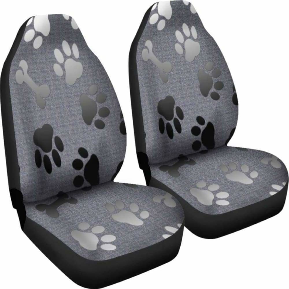 Bones And Paw Prints Wolf Car Seat Cover 200904