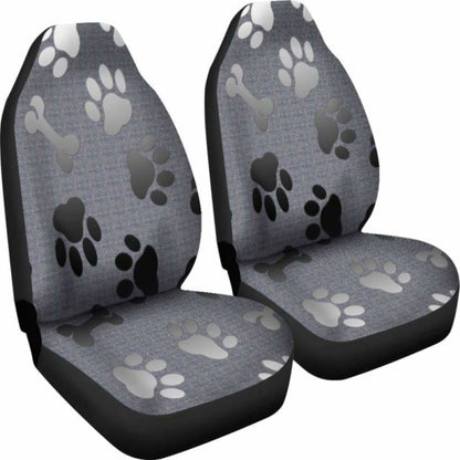 Bones And Paw Prints Wolf Car Seat Cover 200904