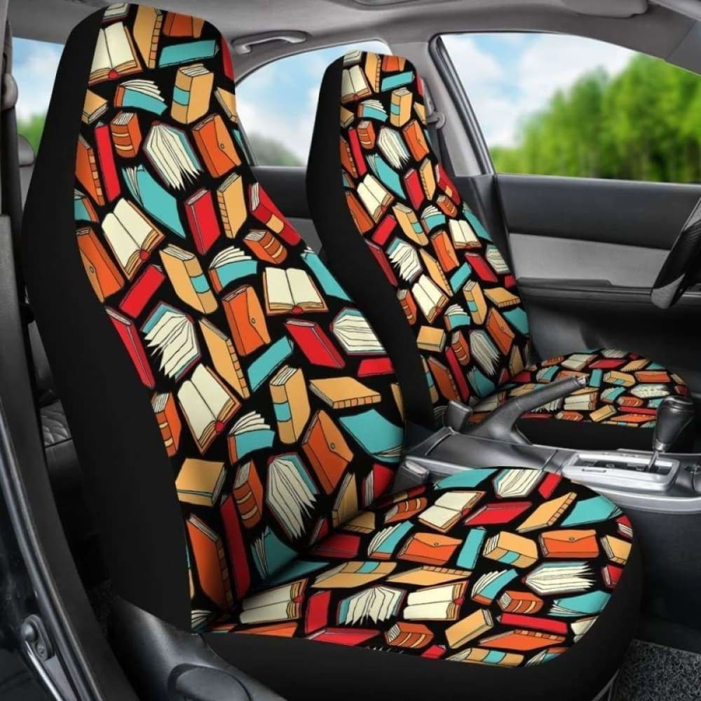 Book Lovers Pattern Car Seat Covers 195016 - YourCarButBetter