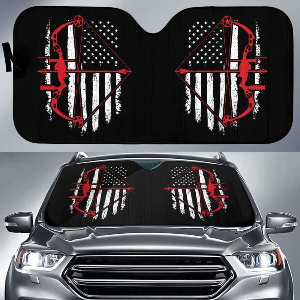 Bow Hunter Flag Auto Sun Car Shades 182102 - YourCarButBetter