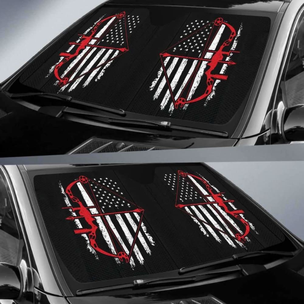 Bow Hunter Flag Auto Sun Car Shades 182102 - YourCarButBetter