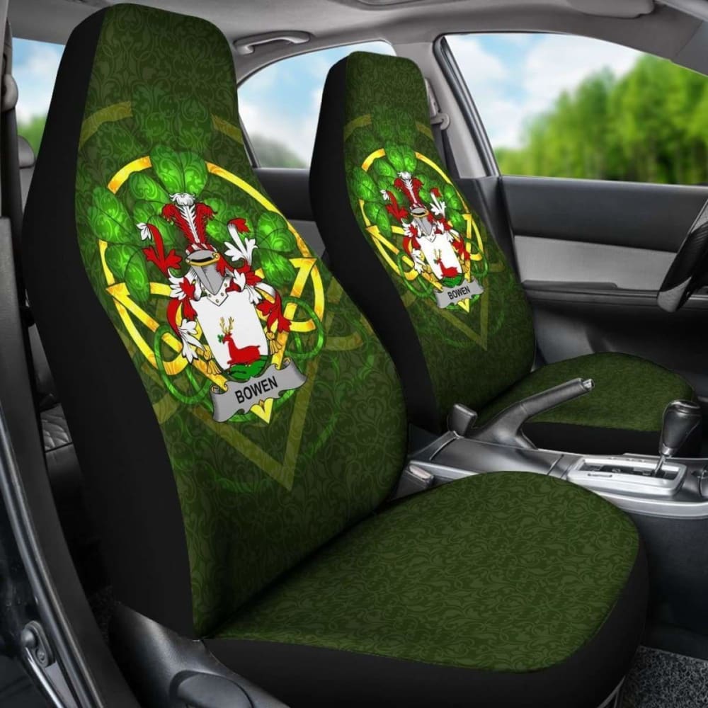 Bowen Ireland Car Seat Cover Celtic Shamrock (Set Of Two) 154230 - YourCarButBetter