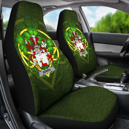 Bowen Ireland Car Seat Cover Celtic Shamrock (Set Of Two) 154230 - YourCarButBetter