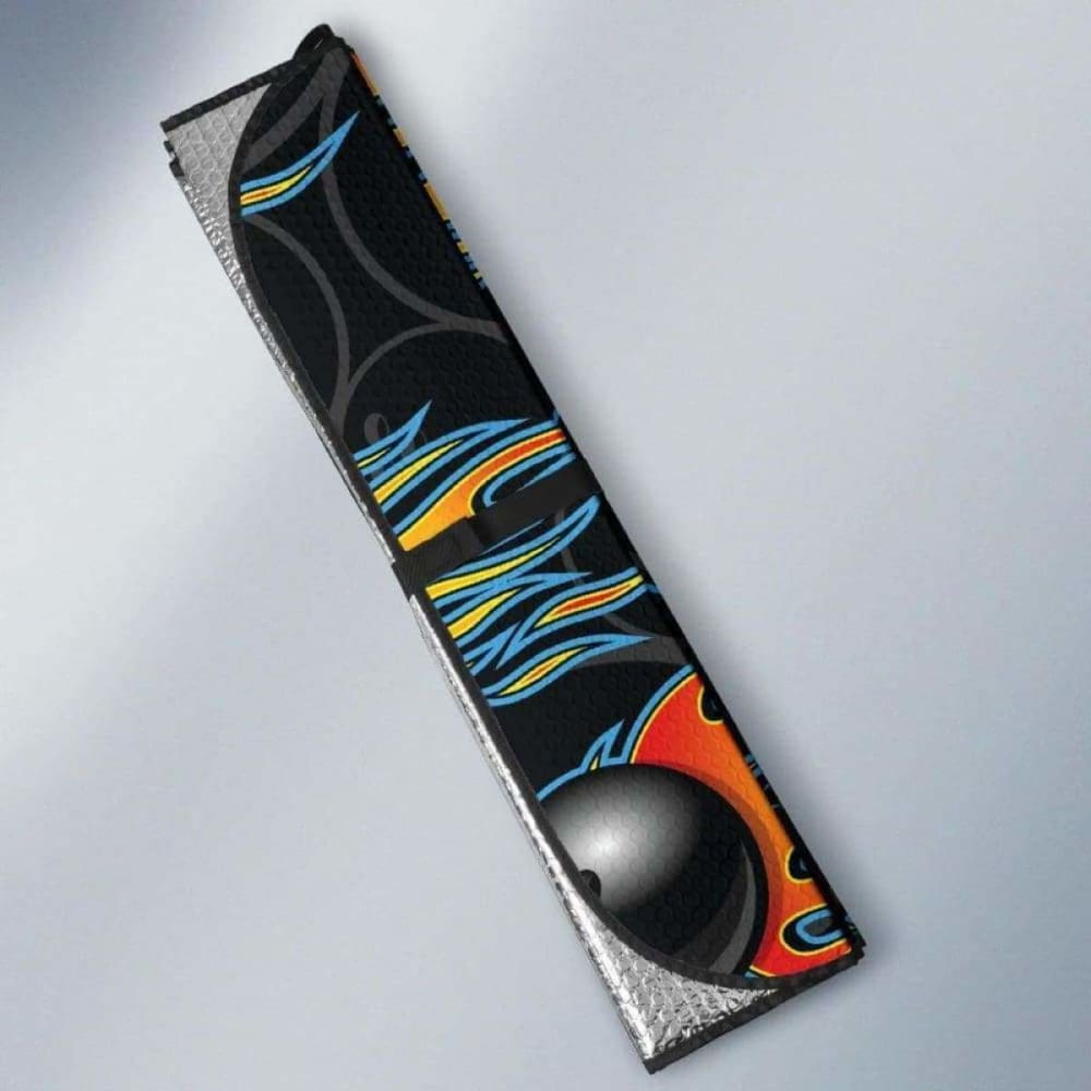 Bowling Balls Flame Pattern Car Auto Sun Shades 085424 - YourCarButBetter
