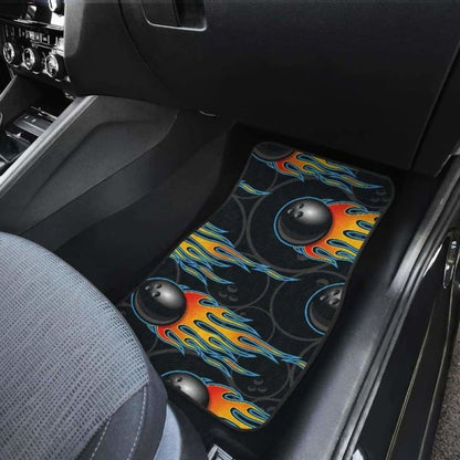 Bowling Balls Flame Pattern Front And Back Car Mats 160830 - YourCarButBetter