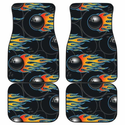 Bowling Balls Flame Pattern Front And Back Car Mats 160830 - YourCarButBetter