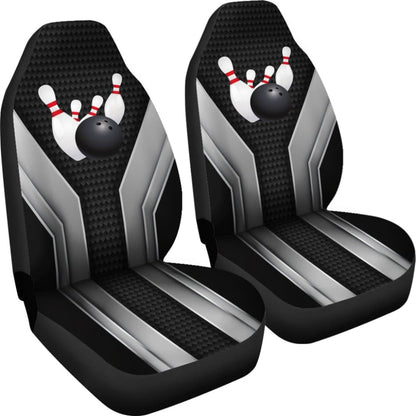 Bowling Car Seat Cover Metal Print 211008 - YourCarButBetter