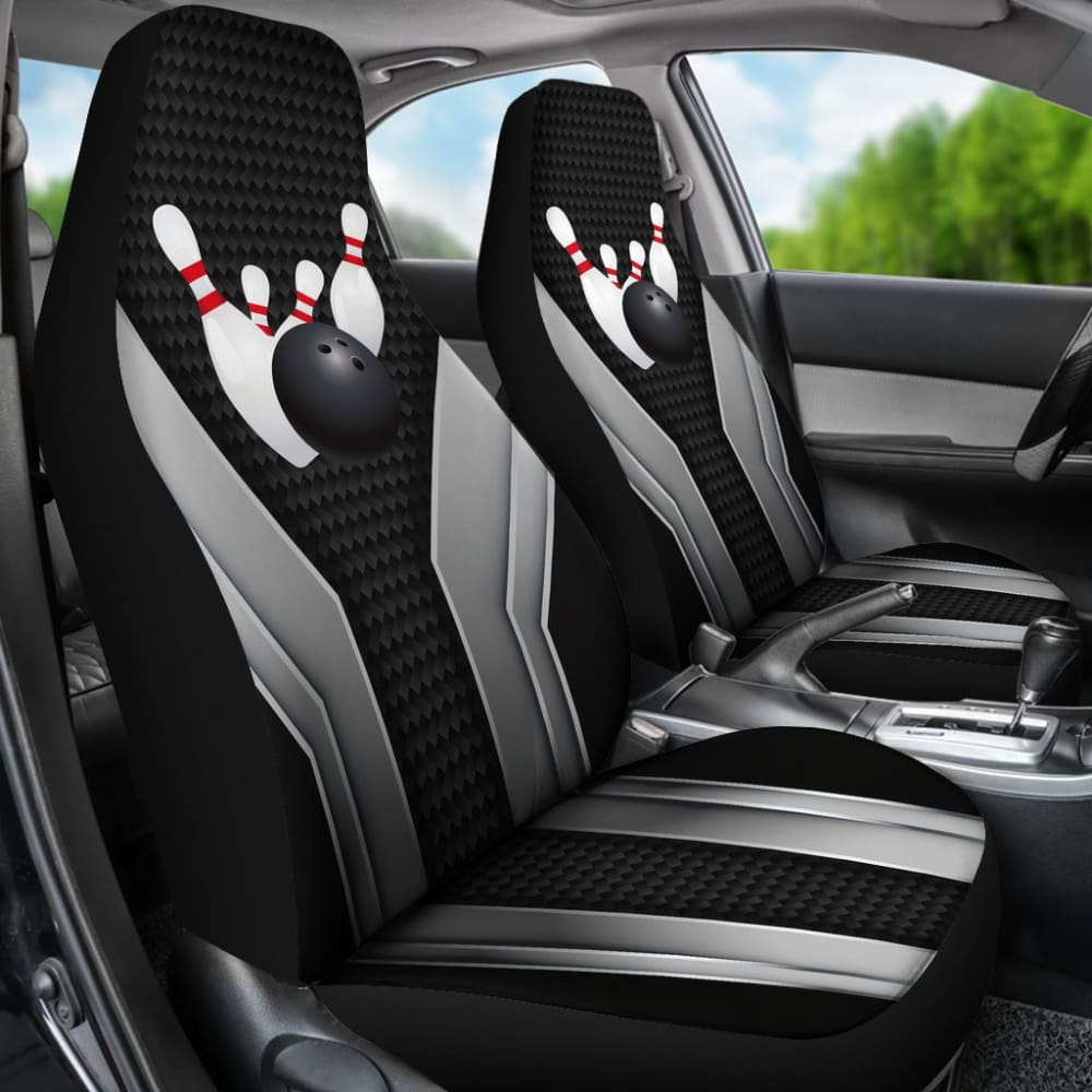 Bowling Car Seat Cover Metal Print 211008 - YourCarButBetter