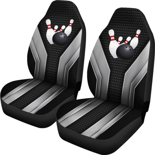 Bowling Car Seat Cover Metal Print 211008 - YourCarButBetter