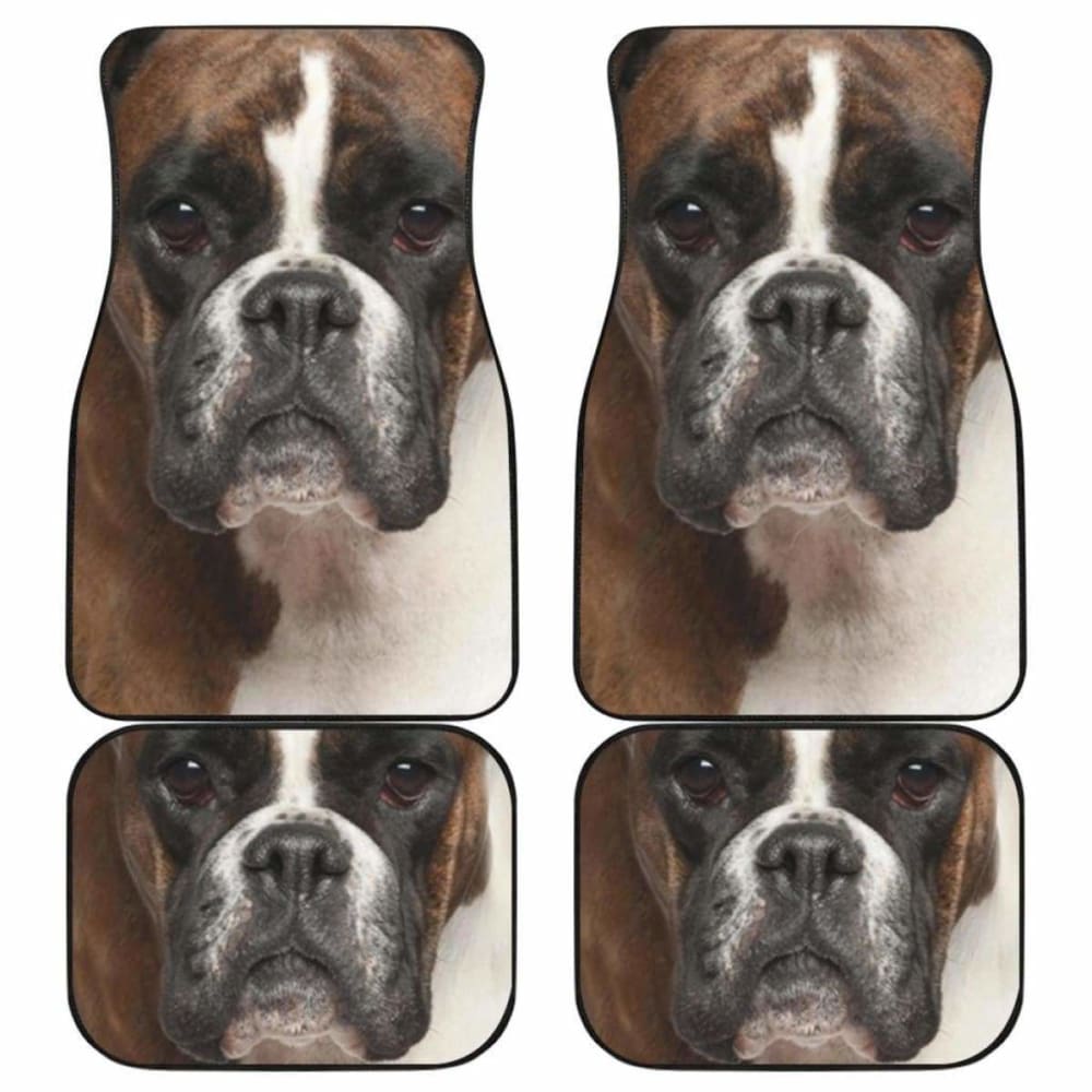 Boxer Dog Car Floor Mats Funny Dog Face 102918 - YourCarButBetter