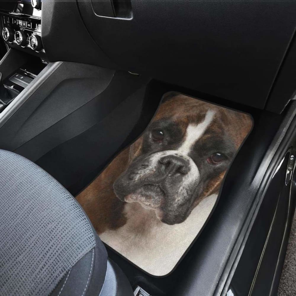 Boxer Dog Car Floor Mats Funny Dog Face 102918 - YourCarButBetter