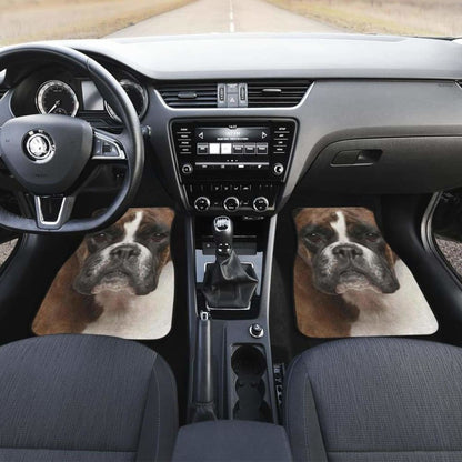 Boxer Dog Car Floor Mats Funny Dog Face 102918 - YourCarButBetter