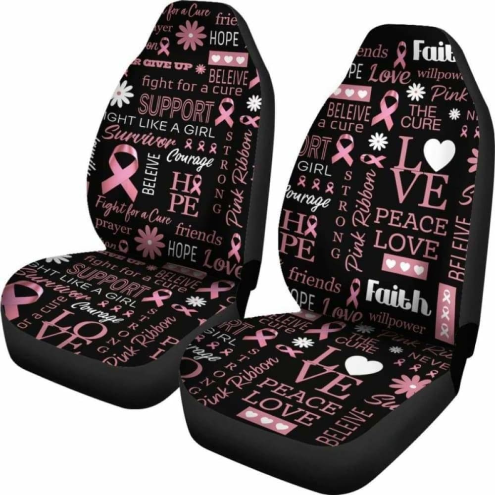 Breast Cancer Awareness Emblems Car Seat Covers 101207