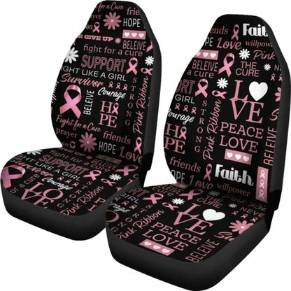 Breast Cancer Awareness Emblems Car Seat Covers 101207