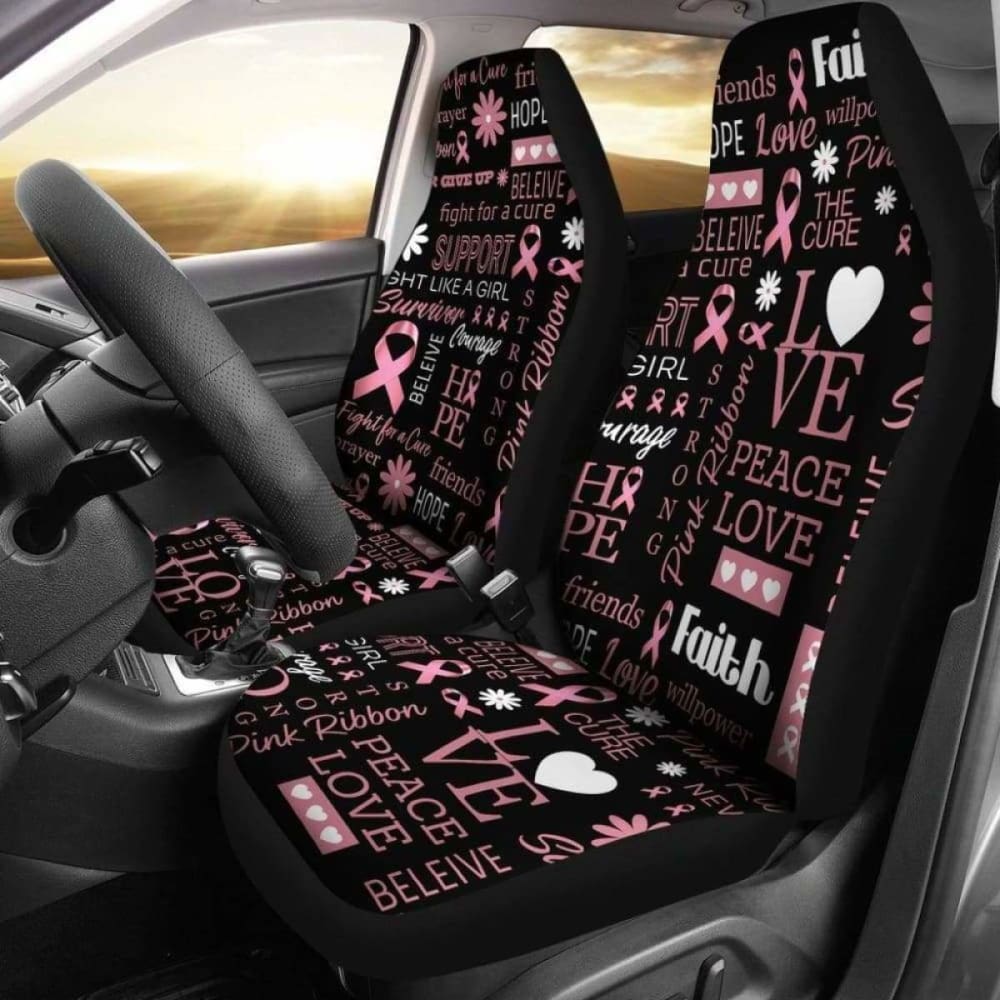 Breast Cancer Awareness Emblems Car Seat Covers 101207