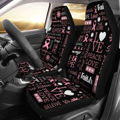 Breast Cancer Awareness Emblems Car Seat Covers 101207