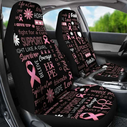 Breast Cancer Awareness Emblems Car Seat Covers 101207