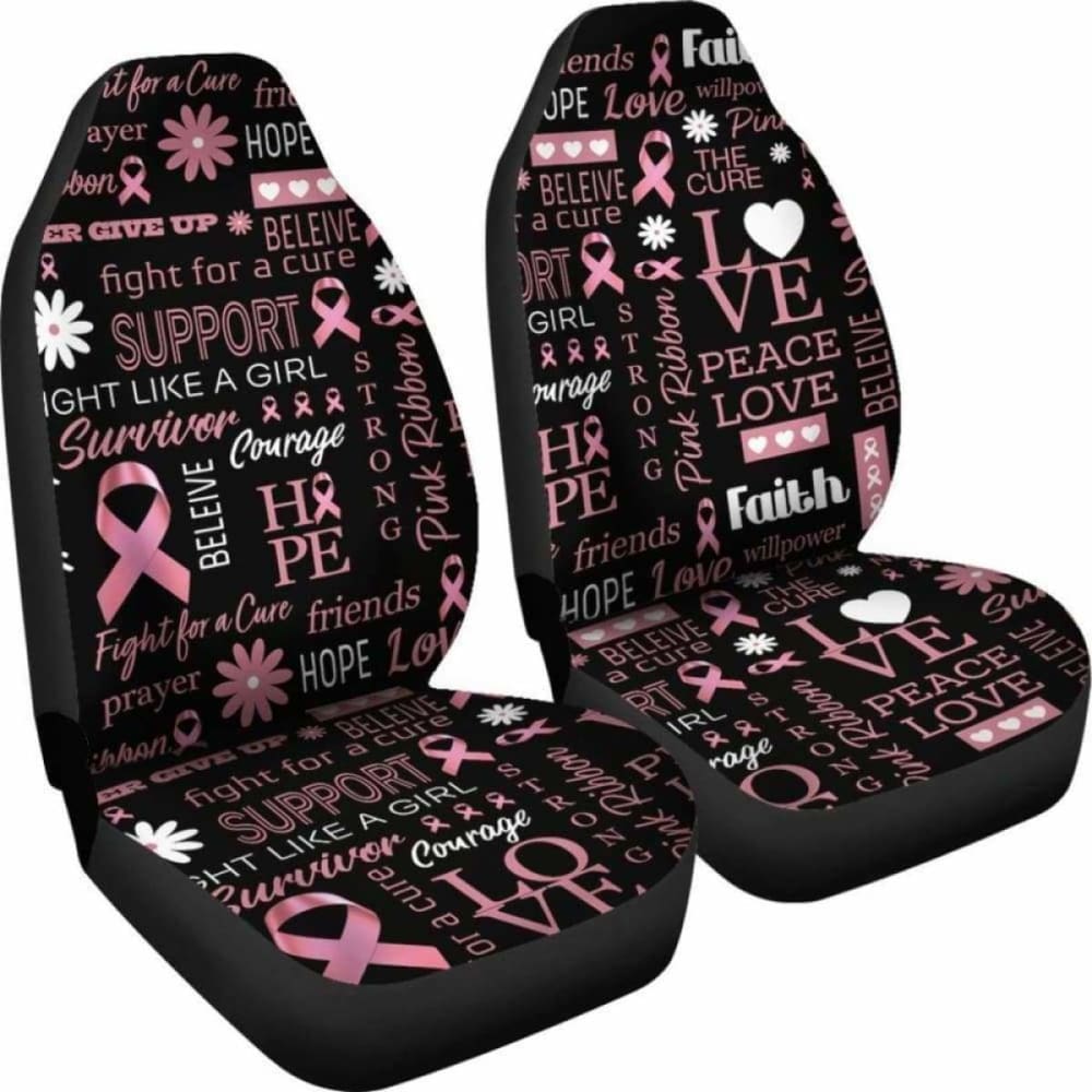 Breast Cancer Awareness Emblems Car Seat Covers 101207