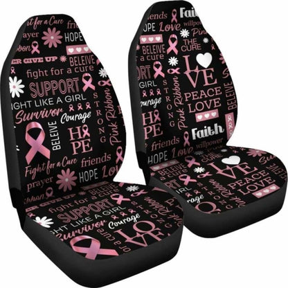 Breast Cancer Awareness Emblems Car Seat Covers 101207