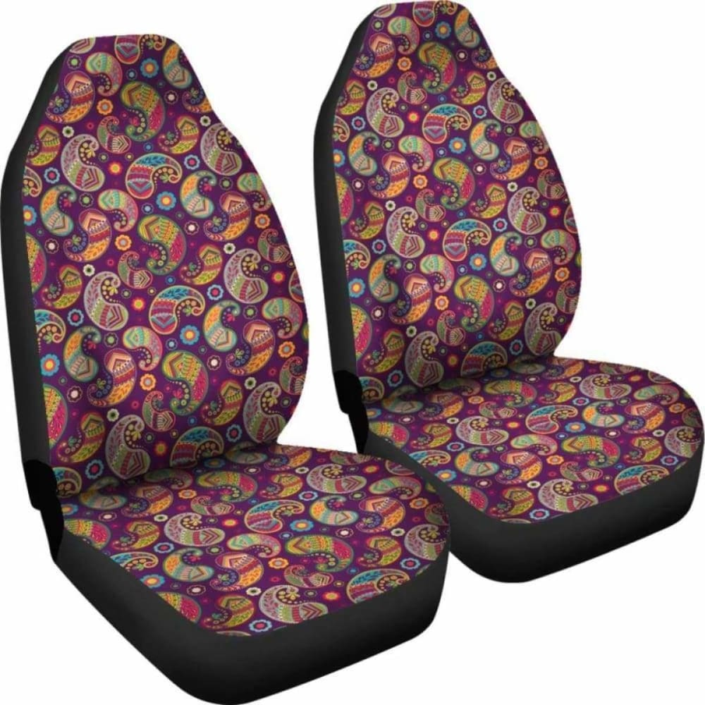 Bright Colorful Paisley Pattern Car Seat Covers 105905 - YourCarButBetter