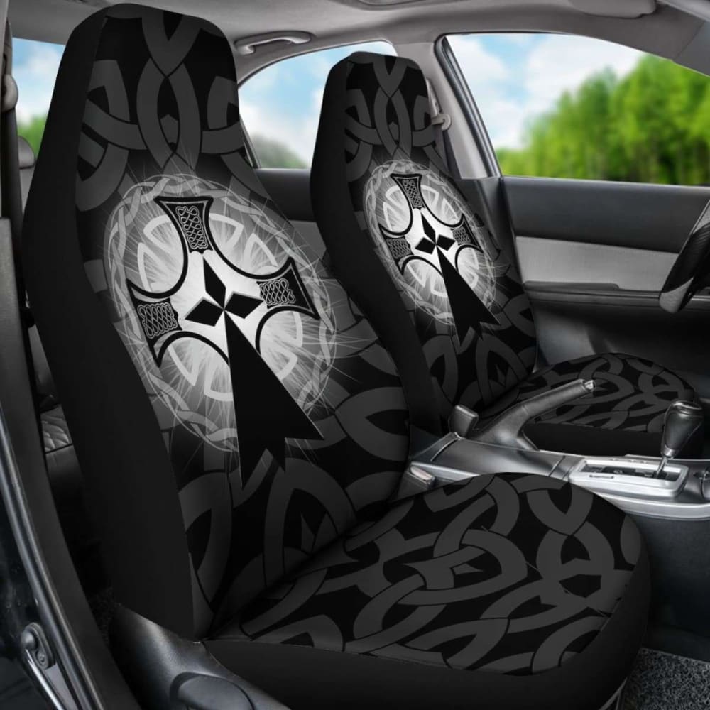 Brittany Car Seat Cover - Brittany Symbol With Celtic Cross 160905