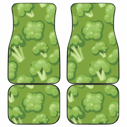 Broccoli Pattern Green Background Front And Back Car Mats 194013 - YourCarButBetter